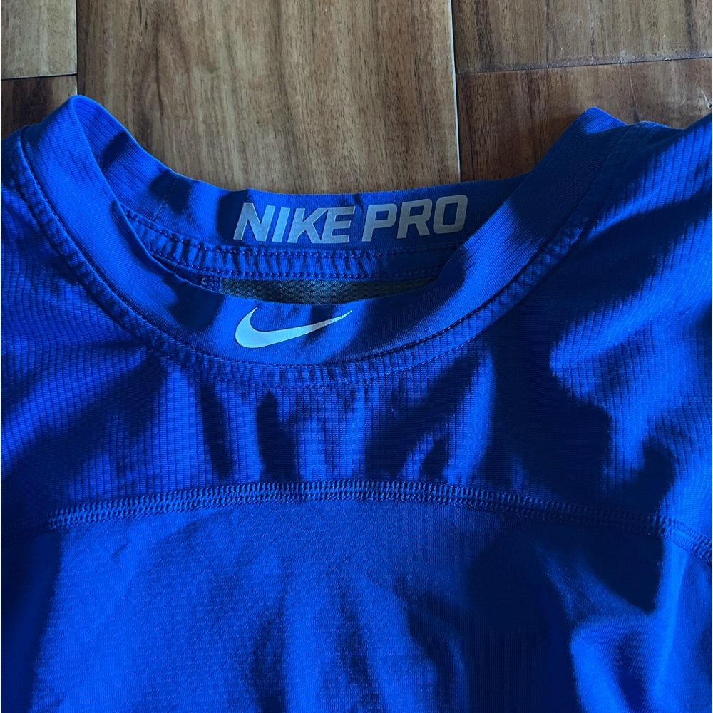 Mens dry fit L Nike royal blue 3/4 sleeve
